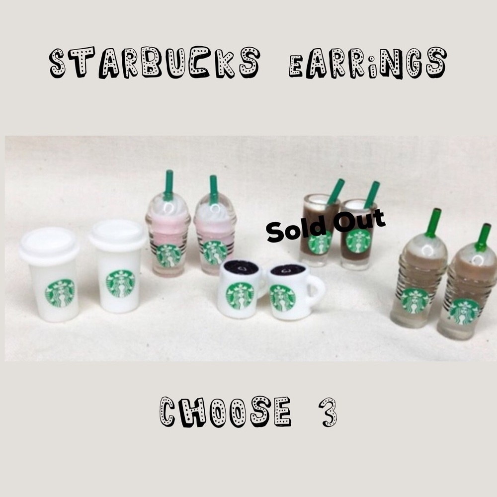 ⭐️ ☕️ Starbucks Earrings: 3 Pair ☕️ - Picture 1 of 1